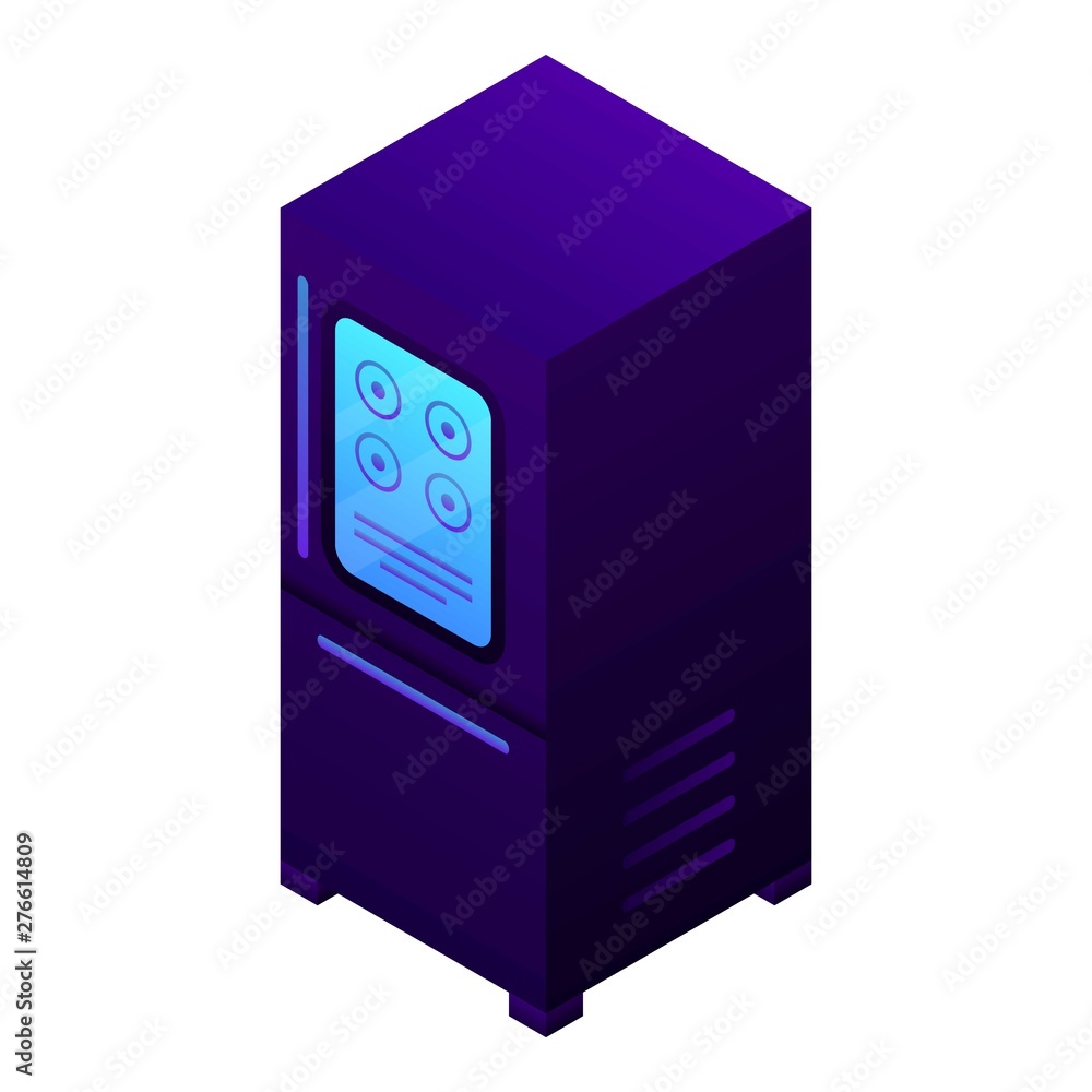 Poster smart fridge icon. isometric of smart fridge vector icon for web design isolated on white background