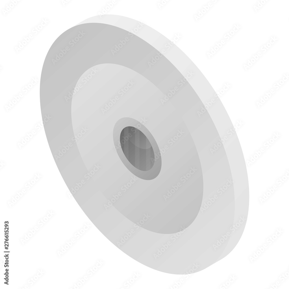 Poster round motion sensor icon. isometric of round motion sensor vector icon for web design isolated on wh