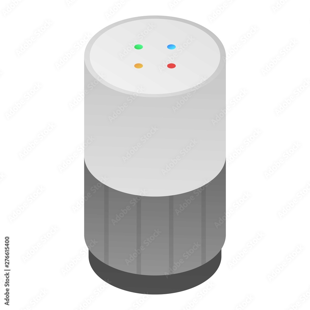 Poster smart speaker icon. isometric of smart speaker vector icon for web design isolated on white backgrou