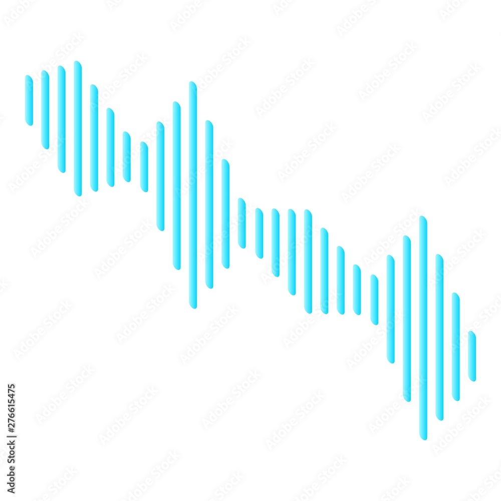 Poster equalizer icon. isometric of equalizer vector icon for web design isolated on white background