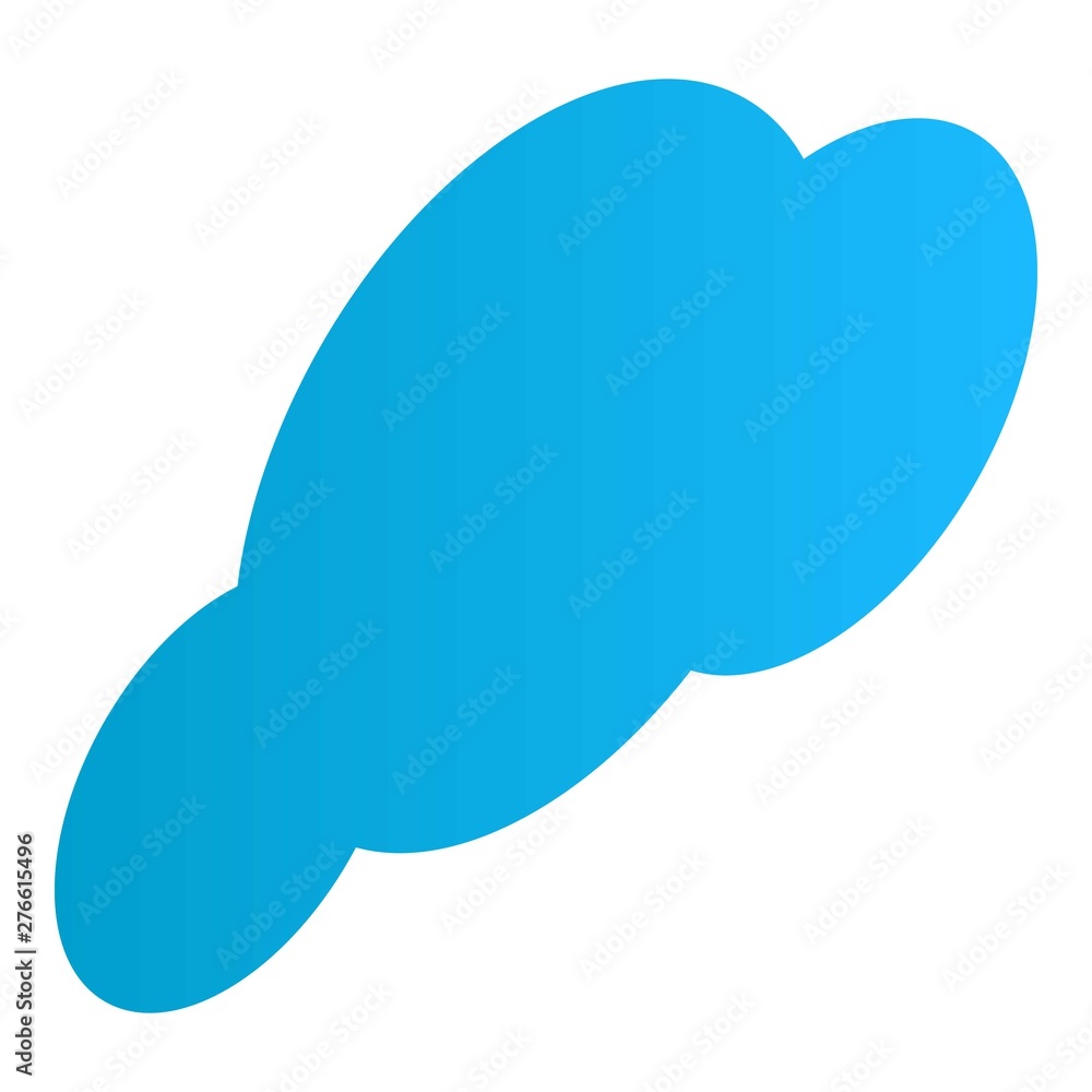 Poster data cloud icon. isometric of data cloud vector icon for web design isolated on white background