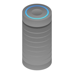 Bass smart speaker icon. Isometric of bass smart speaker vector icon for web design isolated on white background