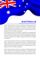 Australia flag, vector illustration on a white background
