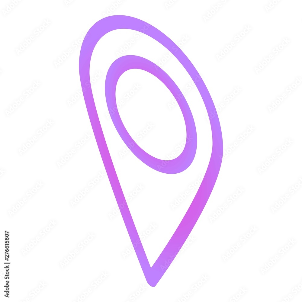 Poster gps pin map icon. isometric of gps pin map vector icon for web design isolated on white background