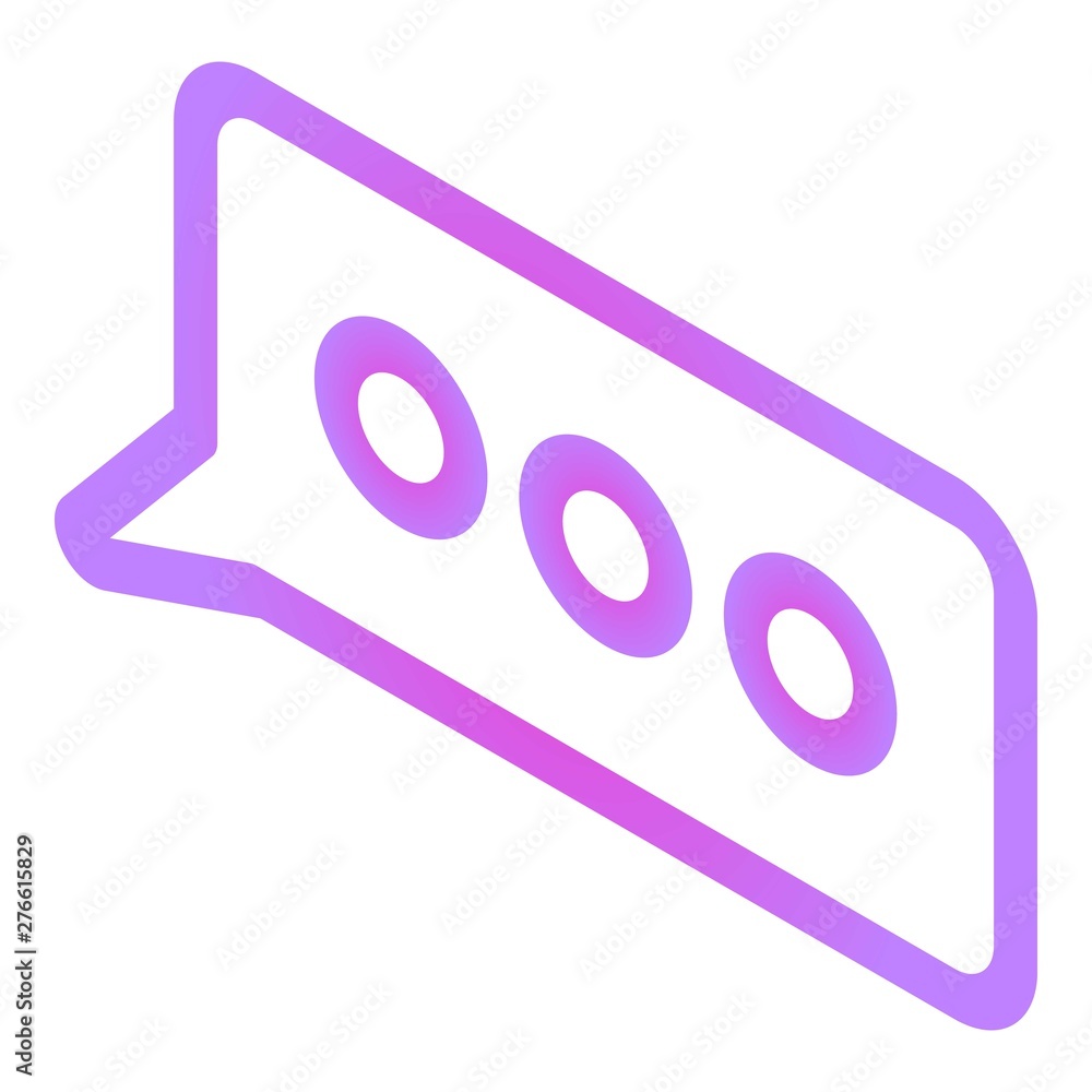 Aufkleber chat bubble icon. isometric of chat bubble vector icon for web design isolated on white background