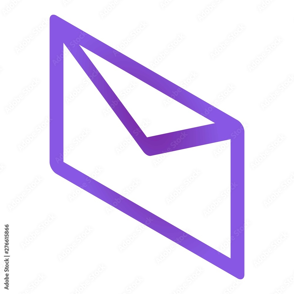 Poster mail sign icon. isometric of mail sign vector icon for web design isolated on white background