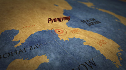 Pyongyang on map