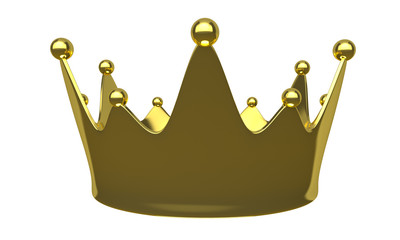 Classic golden crown. 3d rendering