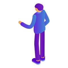 Young man icon. Isometric of young man vector icon for web design isolated on white background