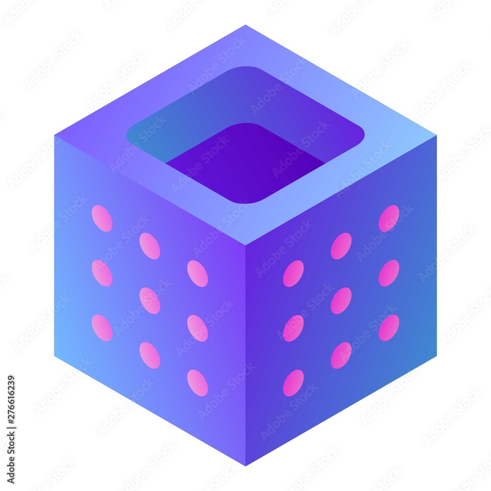Poster power cube icon. isometric of power cube vector icon for web design isolated on white background