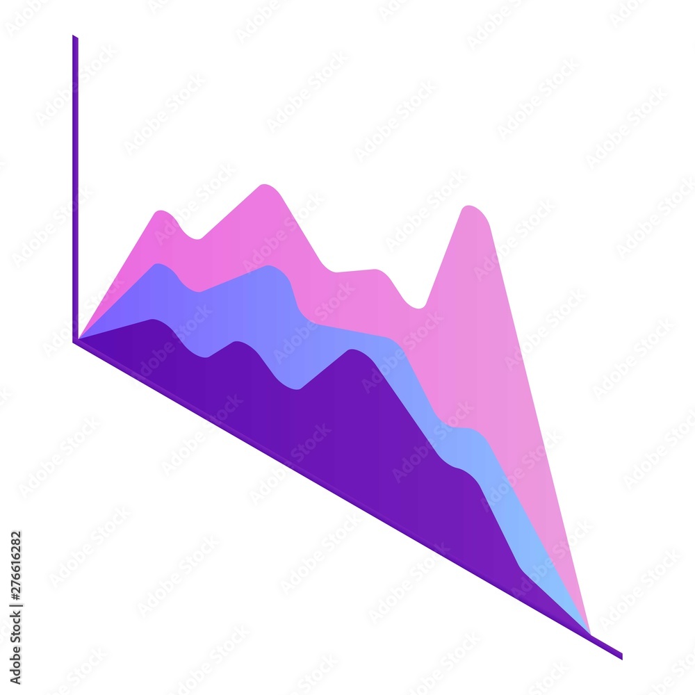 Poster diagram chart icon. isometric of diagram chart vector icon for web design isolated on white backgrou