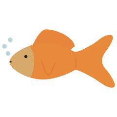 cute ornamental fish mascot character