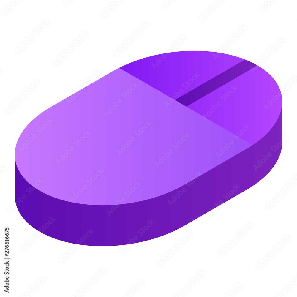 Poster computer mouse icon. isometric of computer mouse vector icon for web design isolated on white backgr