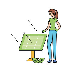 Avatar woman and solar panel design