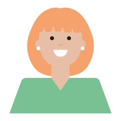 happy young woman avatar character