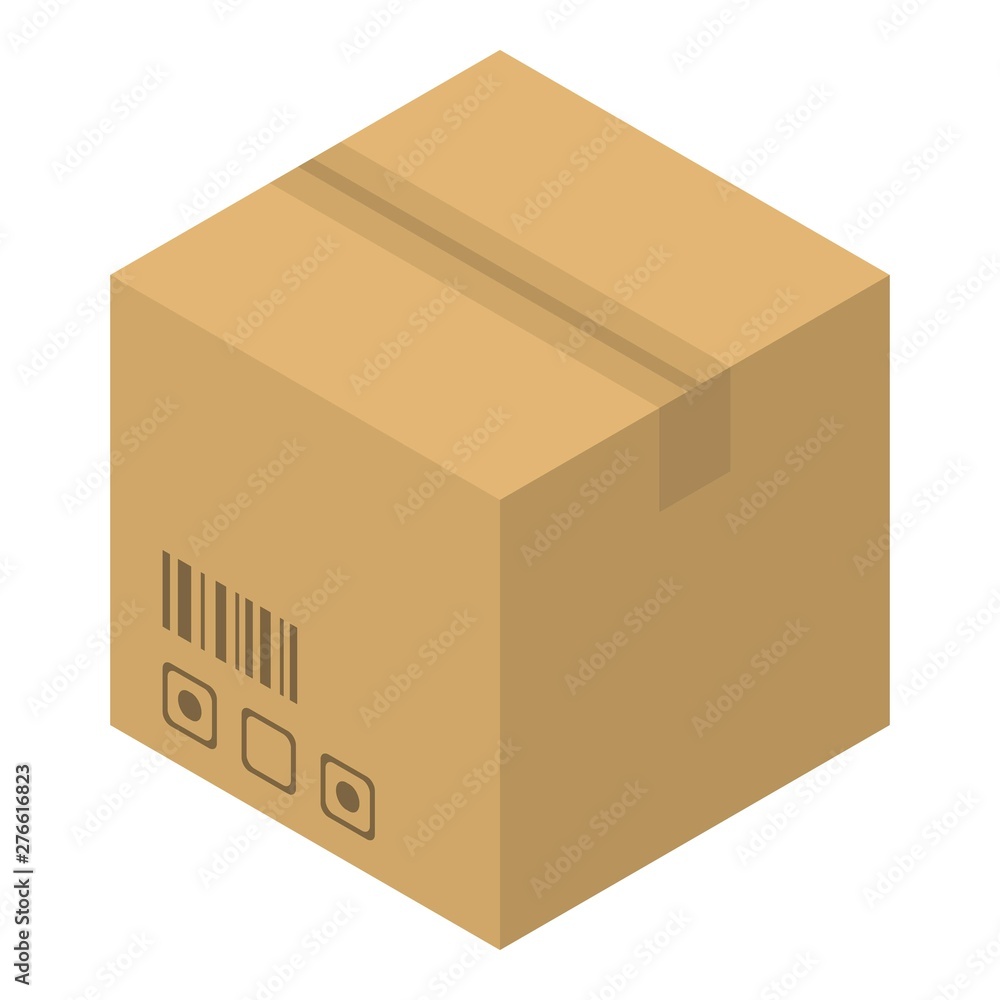 Aufkleber delivery box icon. isometric of delivery box vector icon for web design isolated on white background