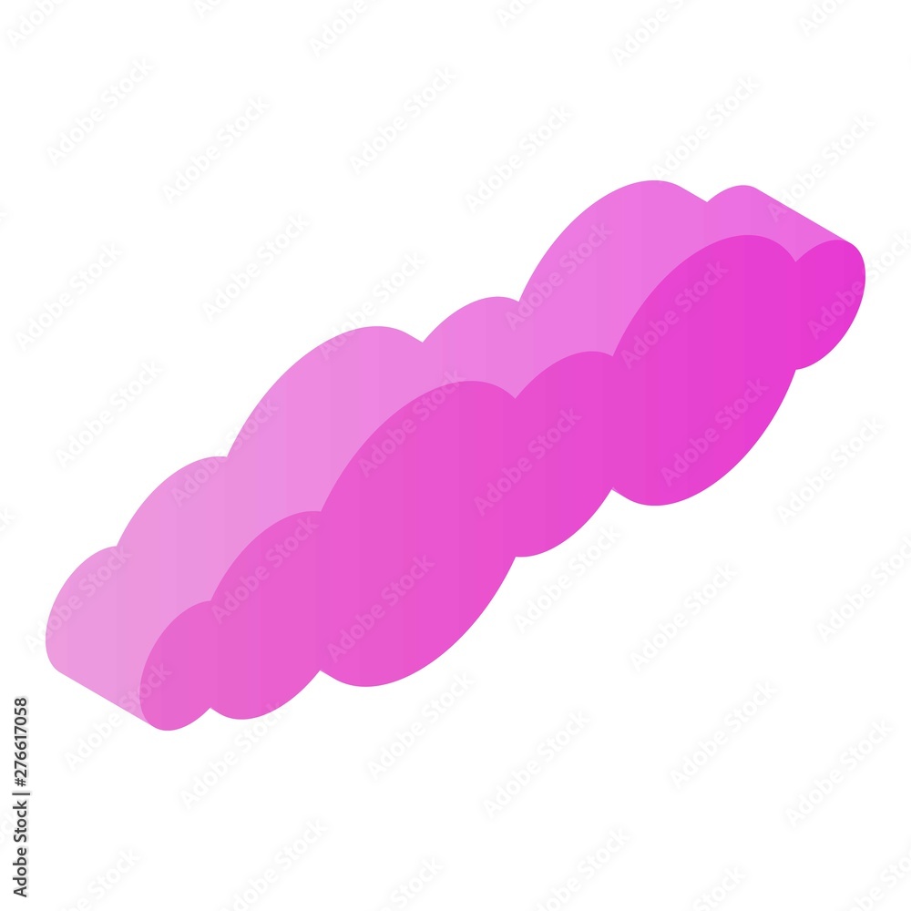 Aufkleber pink data cloud icon. isometric of pink data cloud vector icon for web design isolated on white back