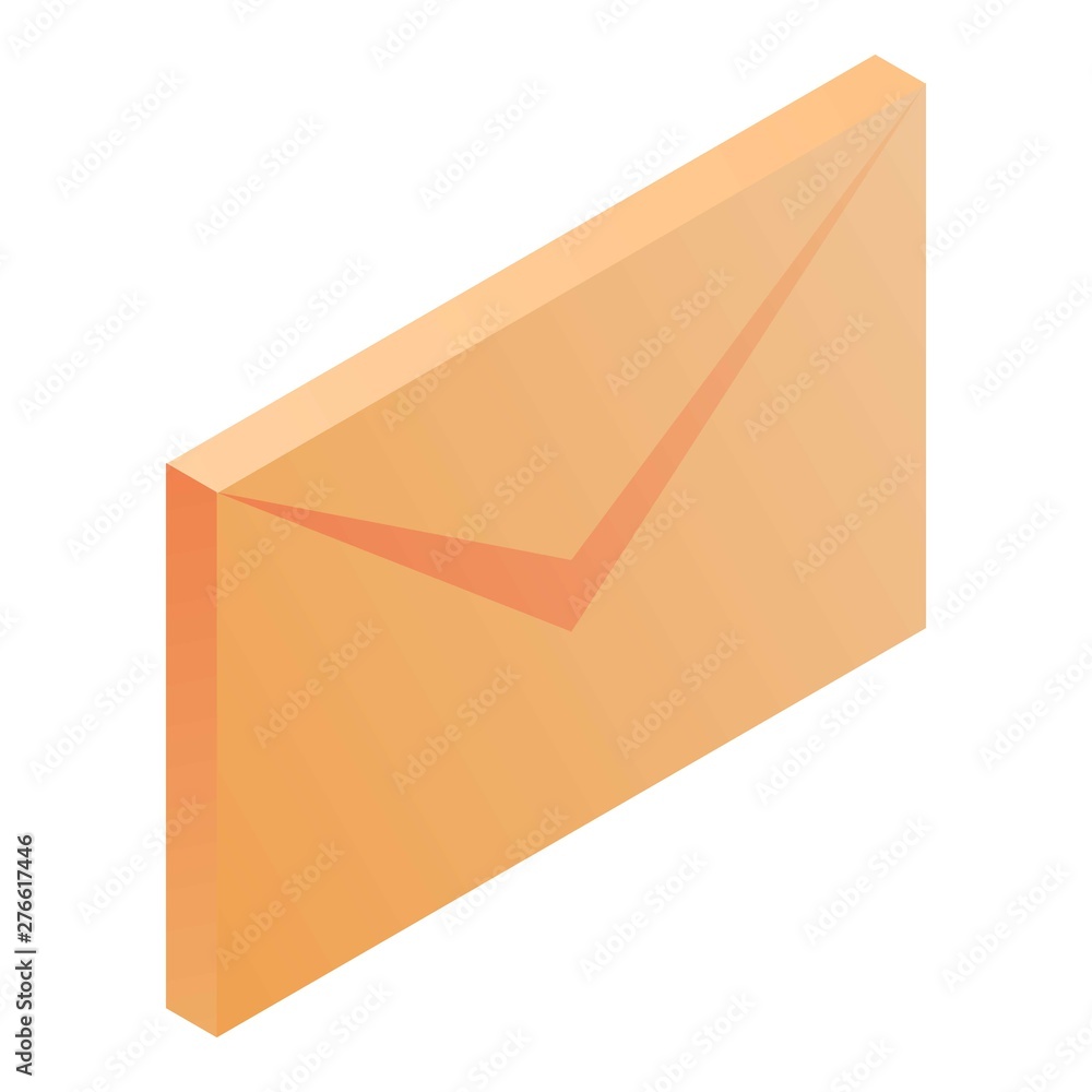 Poster mail icon. isometric of mail vector icon for web design isolated on white background