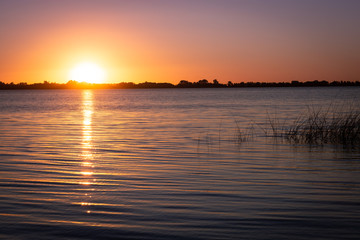 Sunset on the Lagoon. Chascomus, Argentina.