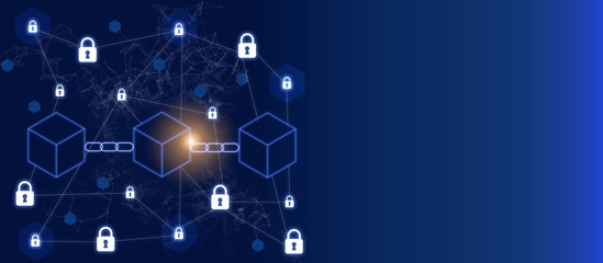 Decentralize Businessman future innovation blockchain technology concept token money bank bitcoin. Safe trust fintech efficiency clouds security crypto digital ai smart contract transaction protection