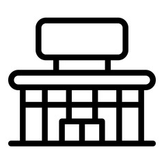 City mall icon. Outline city mall vector icon for web design isolated on white background