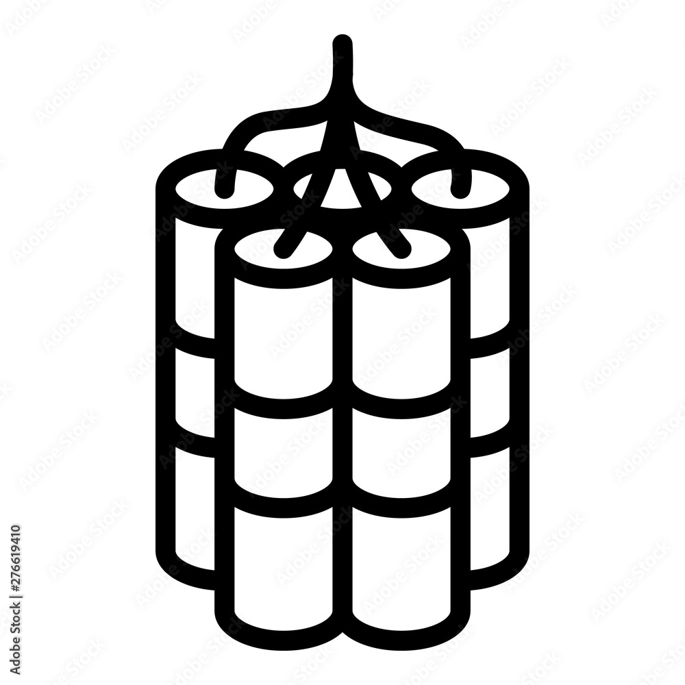 Poster dynamite icon. outline dynamite vector icon for web design isolated on white background