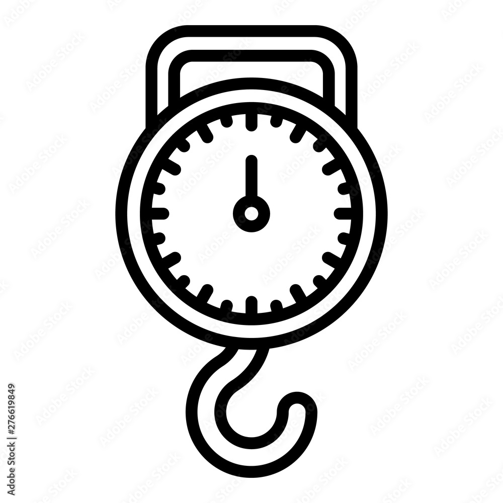Poster classic handle scales icon. outline classic handle scales vector icon for web design isolated on whi