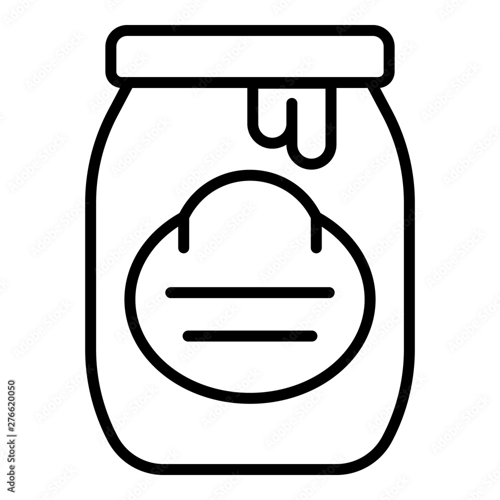 Poster honey jar icon. outline honey jar vector icon for web design isolated on white background