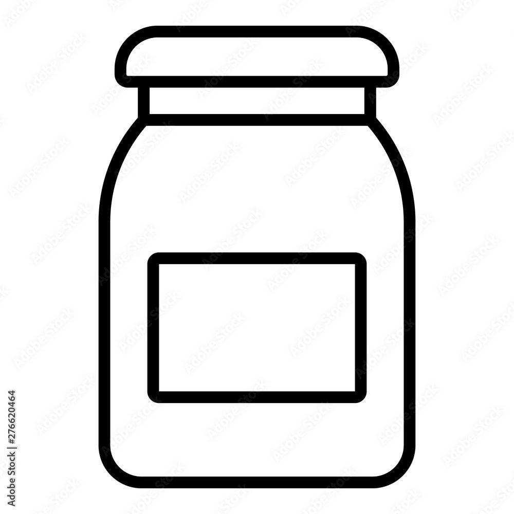 Poster apricot jam jar icon. outline apricot jam jar vector icon for web design isolated on white backgroun