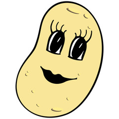 Funny cartoon potato