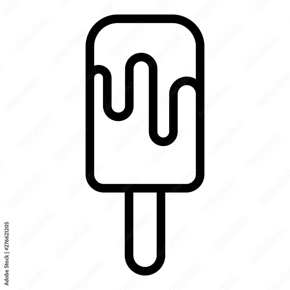 Poster popsicle icon. outline popsicle vector icon for web design isolated on white background