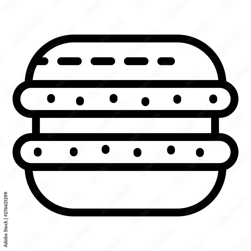 Poster macaroon icon. outline macaroon vector icon for web design isolated on white background