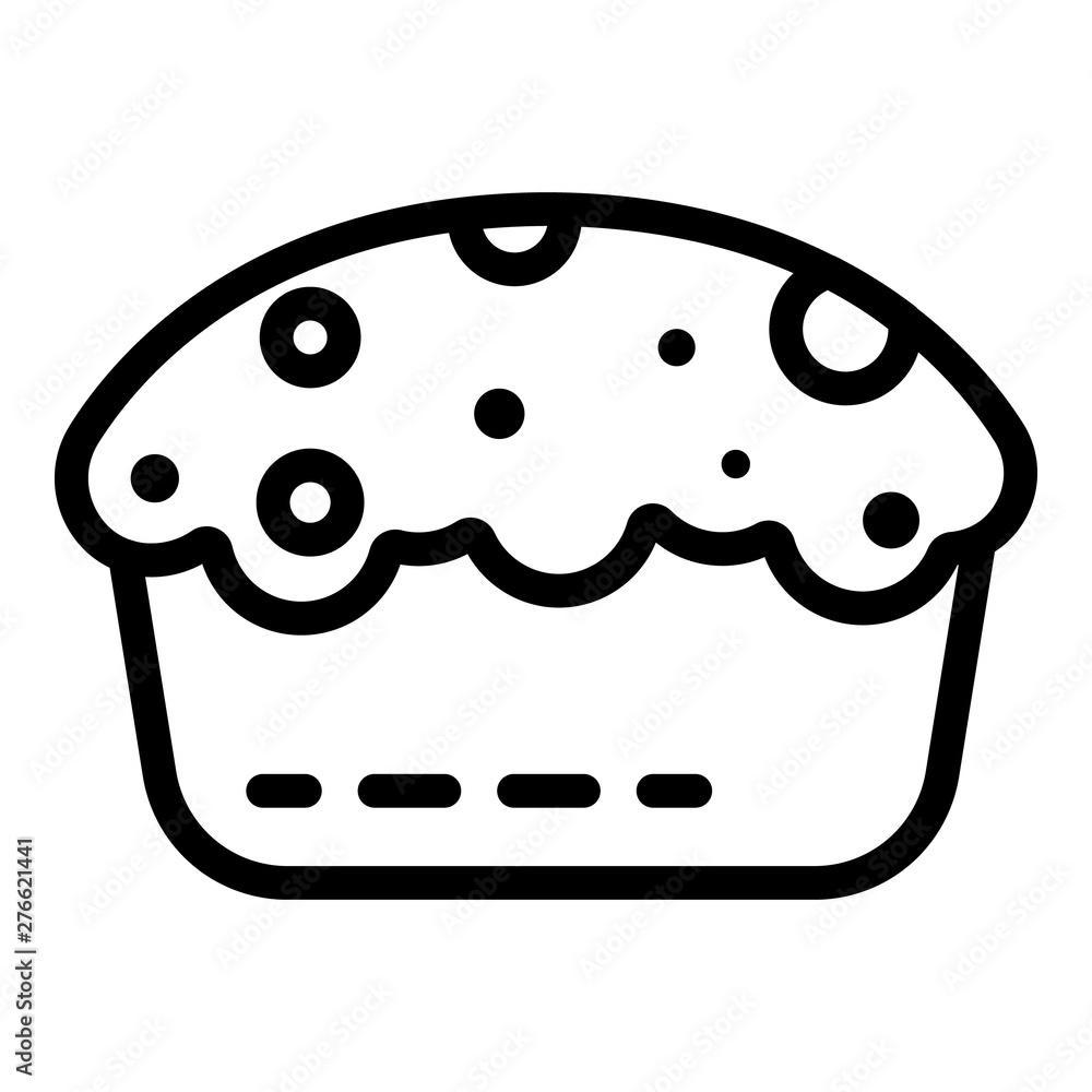 Poster cupcake icon. outline cupcake vector icon for web design isolated on white background