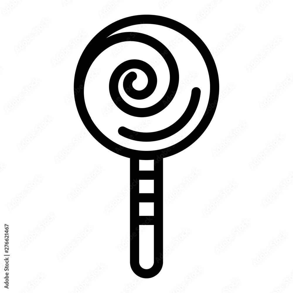 Poster swirl lollipop icon. outline swirl lollipop vector icon for web design isolated on white background