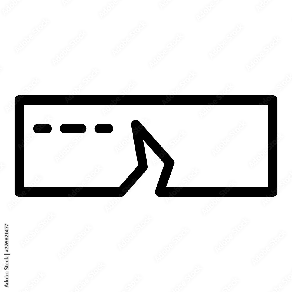 Poster pipe crack icon. outline pipe crack vector icon for web design isolated on white background
