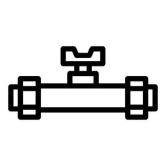Pipe tap icon. Outline pipe tap vector icon for web design isolated on white background