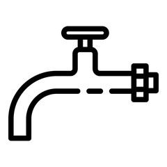 Metal tap icon. Outline metal tap vector icon for web design isolated on white background
