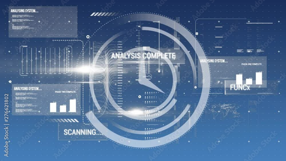 Poster clock with graphs and statistics
