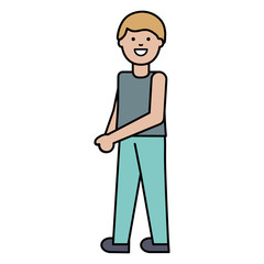 happy young man avatar character