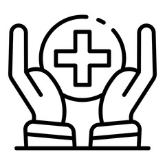 Hands sanitation protect icon. Outline hands sanitation protect vector icon for web design isolated on white background