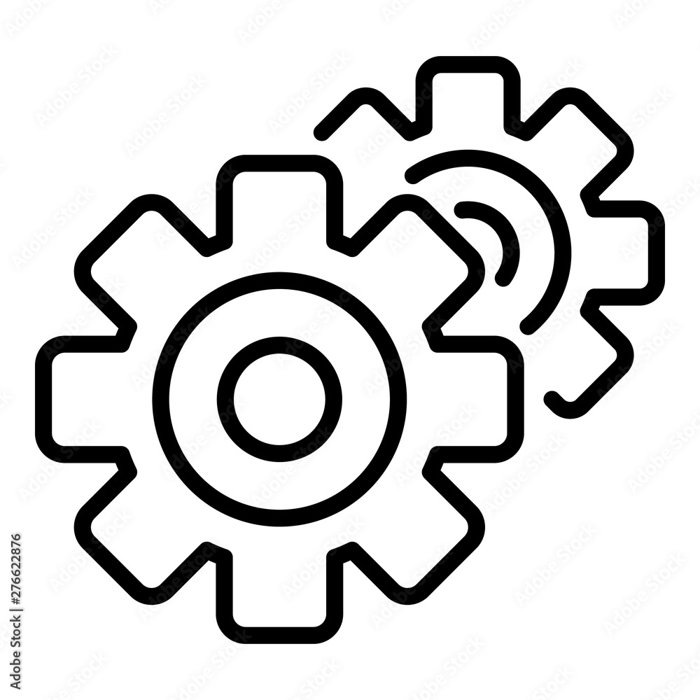 Poster gear mechanism icon. outline gear mechanism vector icon for web design isolated on white background