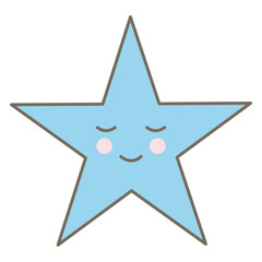 cute star kawaii comic character