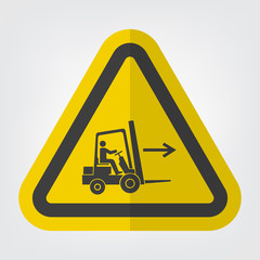 Forklift Point Right Symbol Sign Isolate On White Background,Vector Illustration EPS.10