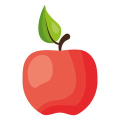 fresh apple on white background