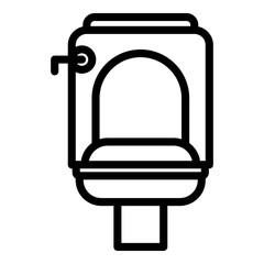 Public toilet icon. Outline public toilet vector icon for web design isolated on white background