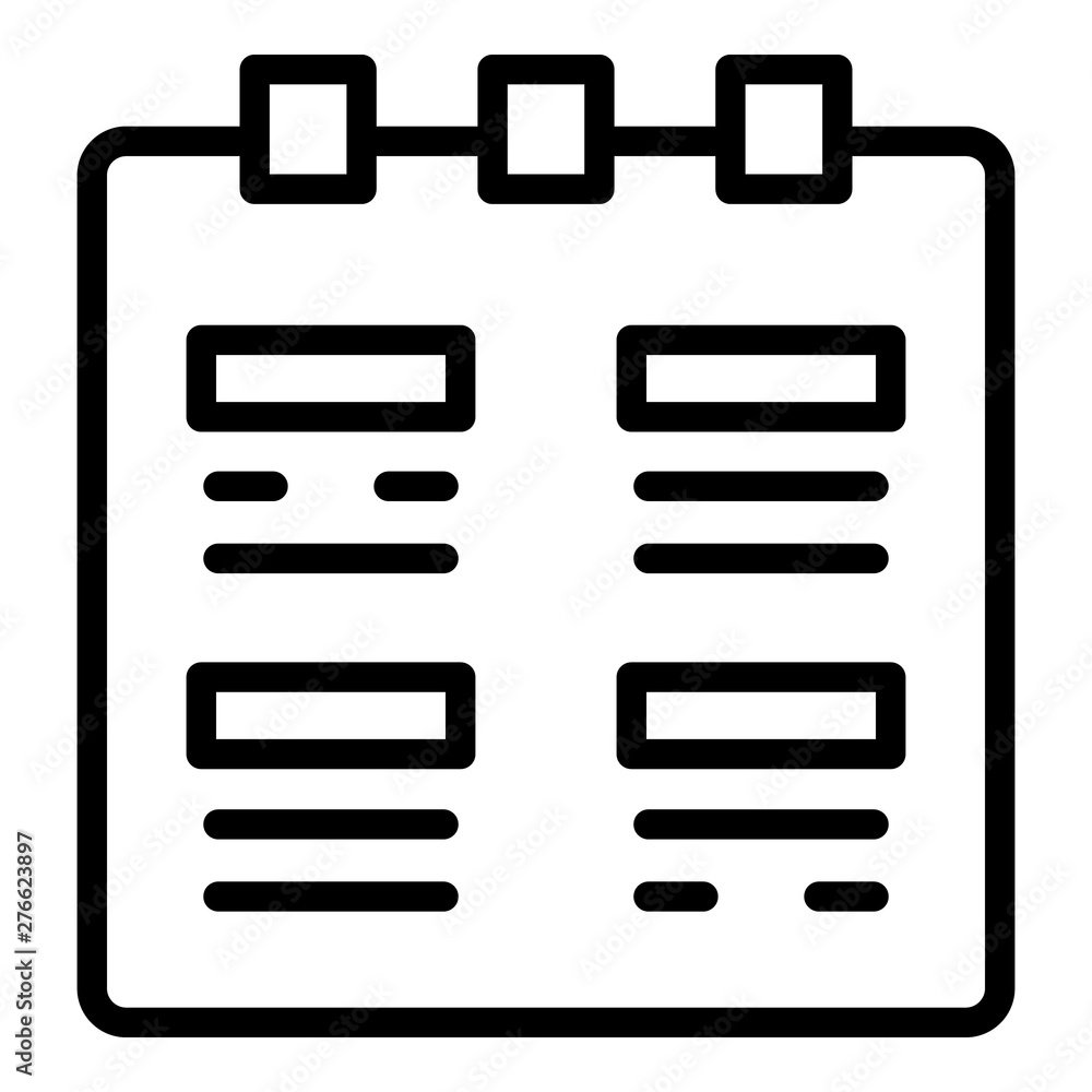 Aufkleber flipped calendar icon. outline flipped calendar vector icon for web design isolated on white backgro