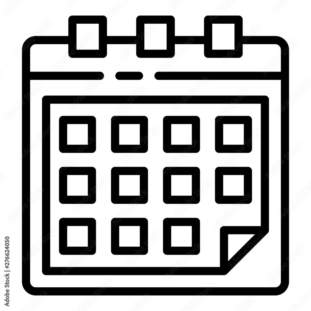 Poster Enterprise calendar icon. Outline enterprise calendar vector icon for web design isolated on white background
