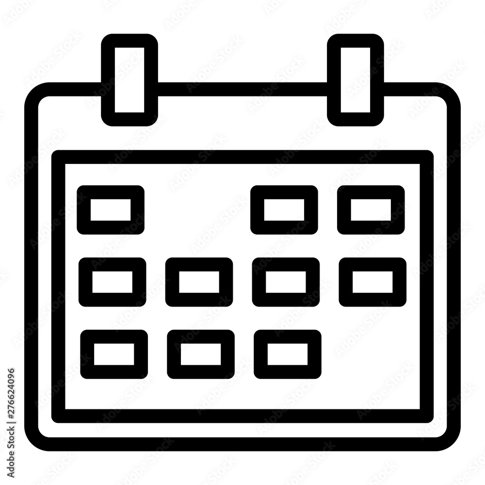 Poster science calendar icon. outline science calendar vector icon for web design isolated on white backgro