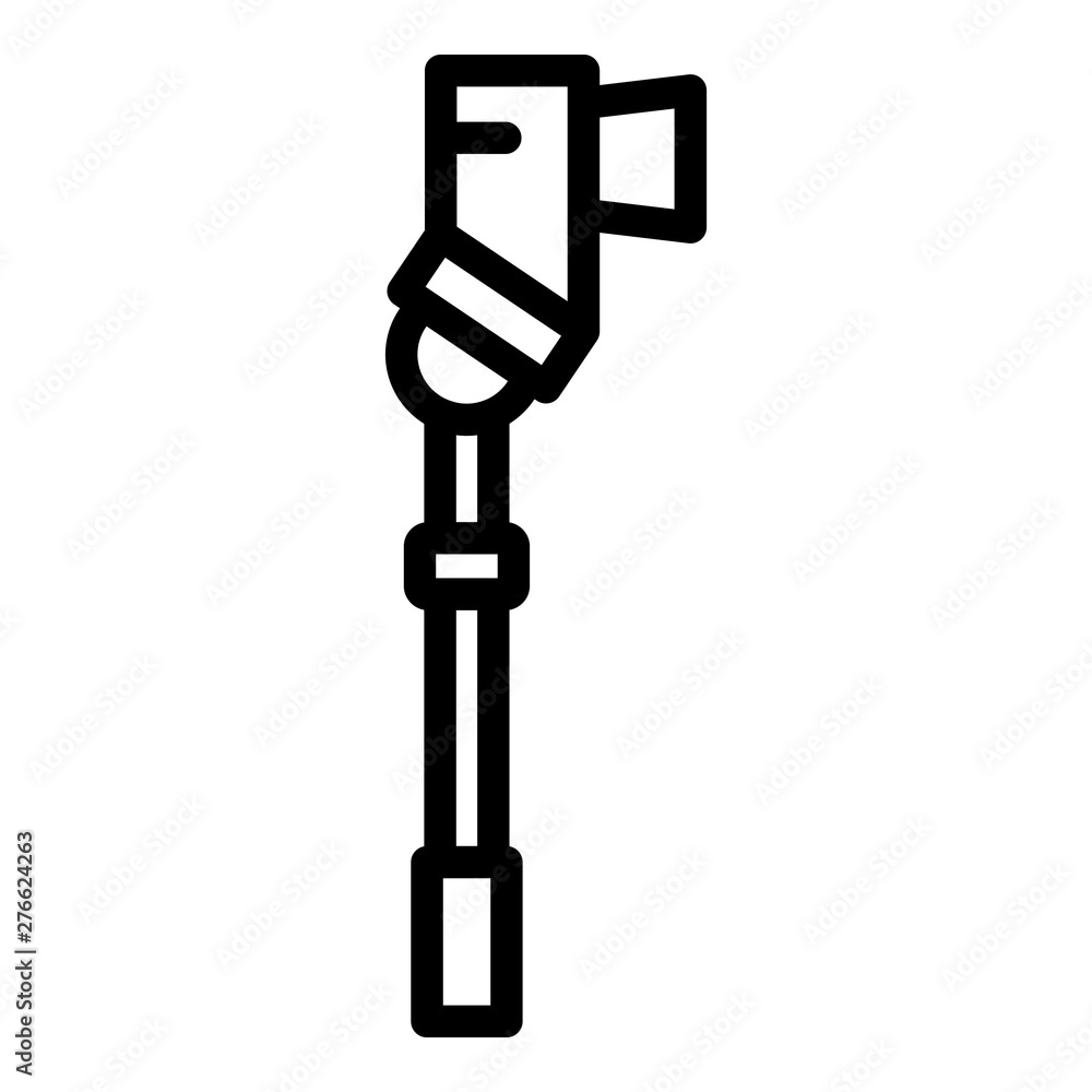 Poster Action camera side view icon. Outline action camera side view vector icon for web design isolated on white background