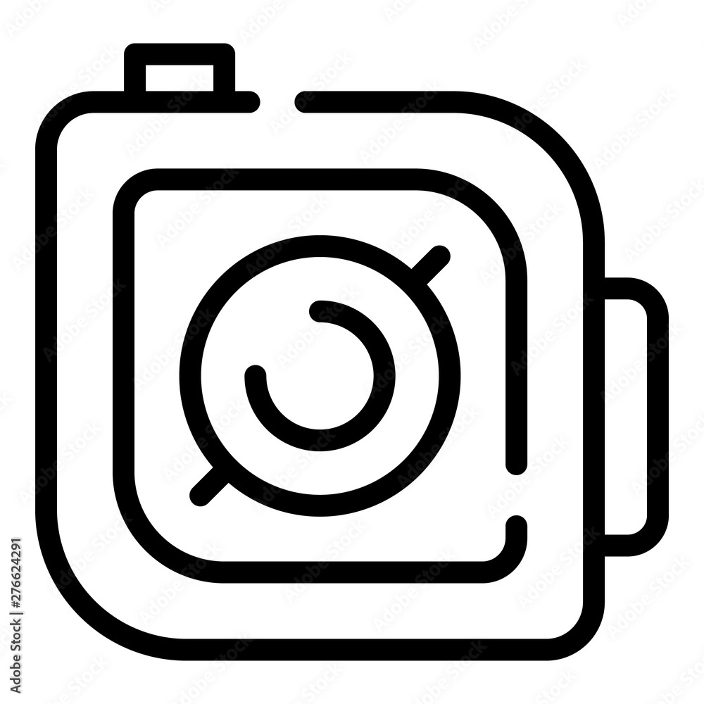 Poster action camera start button icon. outline action camera start button vector icon for web design isola